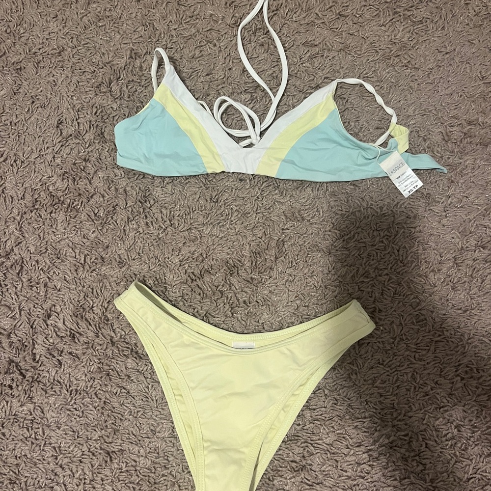 Colorblock Bikini Set